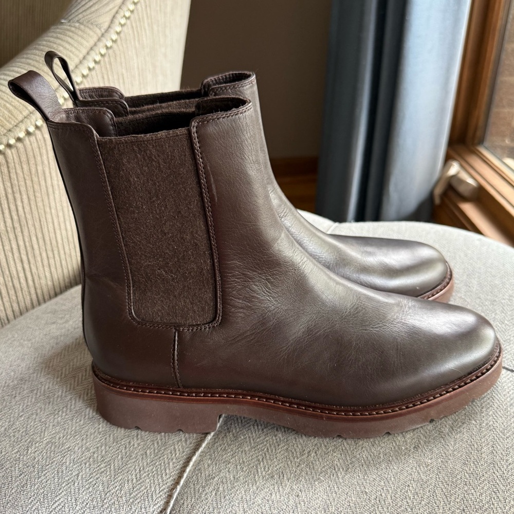 Vince Ryker Men's Brown Leather Chelsea Boots